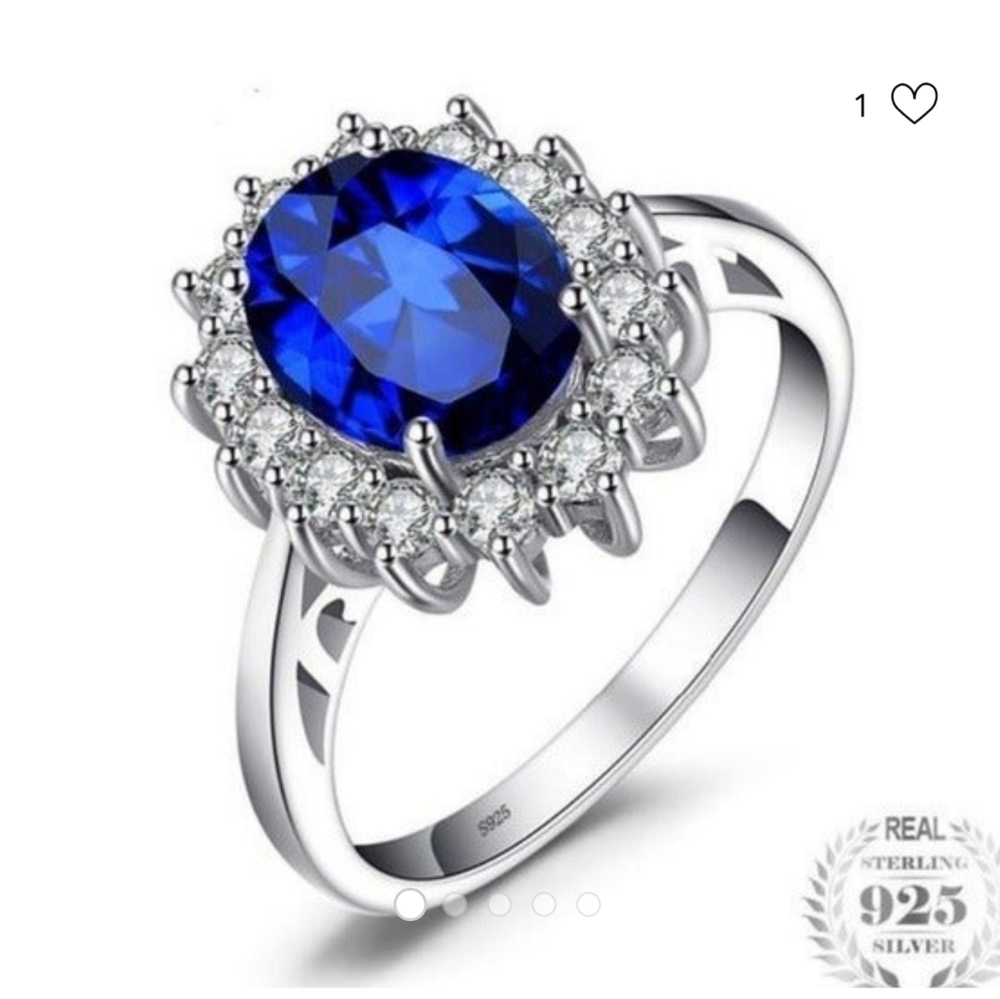 NWOT Princess Diana blue sapphire ring QVC